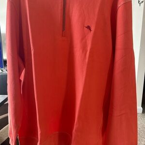 Tommy Bahama Red Quarter-Zip Pullover